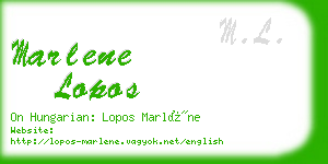 marlene lopos business card